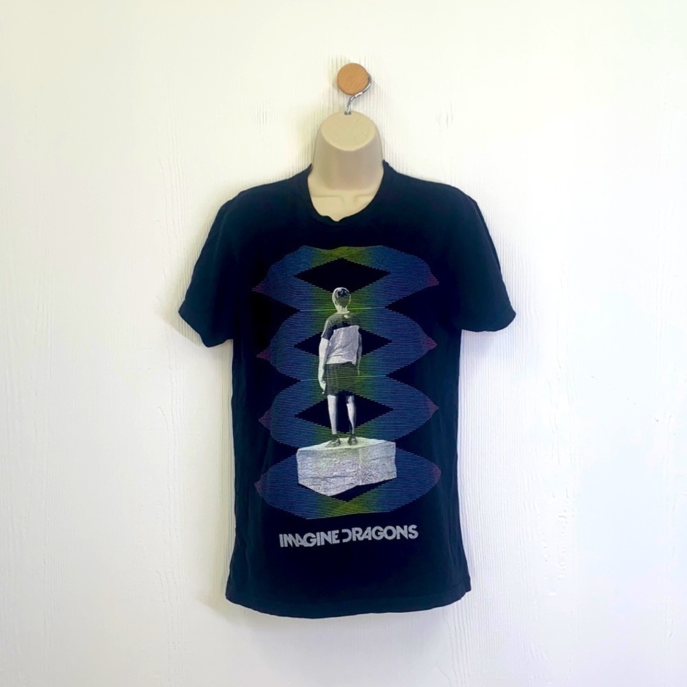 Imagine Dragons - Zig Zag Boy On Rock Graphic Imagine Dragon Band Shirts Size Sm